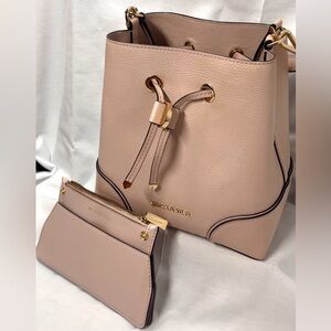 Michael Kors Pink Mini Bag Set with Gold Accents